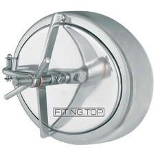 Люк нержавеющий овальный 440×340 мм 80х4 AISI304 2 атм (открывается наружу), (АРТ. 126/1-4)